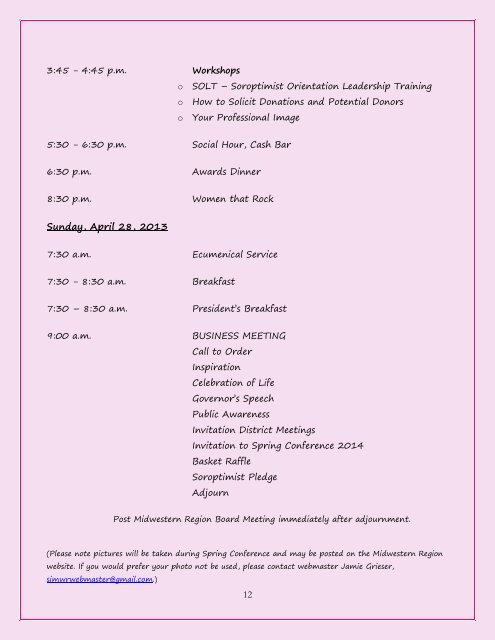 Midwestern Region - Soroptimist