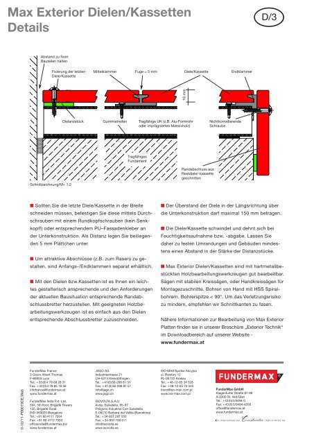 Montageanleitung Max Exterior Dielen/Kassetten - SORTIM