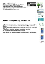 Schuljahresarbeitsplan 13 / 14 - Schule an der Lindenallee