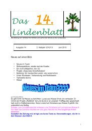 Ausgabe 14 - Schule an der Lindenallee