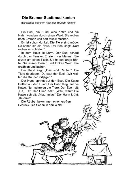Die Bremer Stadtmusikanten Text