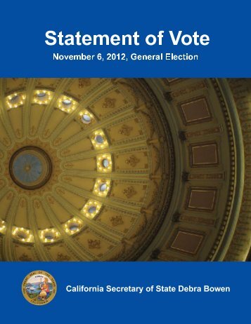 Complete Statement of Vote - California Secretary of State - State of ...