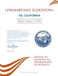 PRIMARYANG ELEKSIYON - California Secretary of State