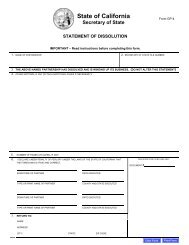 Statement of Dissolution (Form GP-4) - California Secretary of State ...