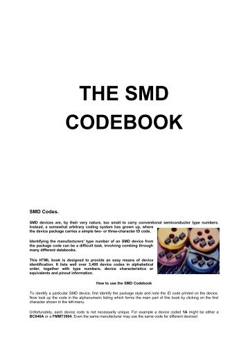 THE SMD CODEBOOK - elektronik