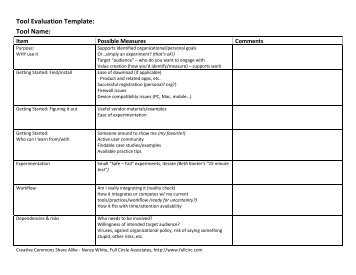 tool and resource evaluation template department of health