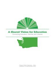 A Shared Vision for Education - Washington Secretary of State