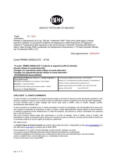 SCARICA ESTRATTO CONTO CARIPARMA