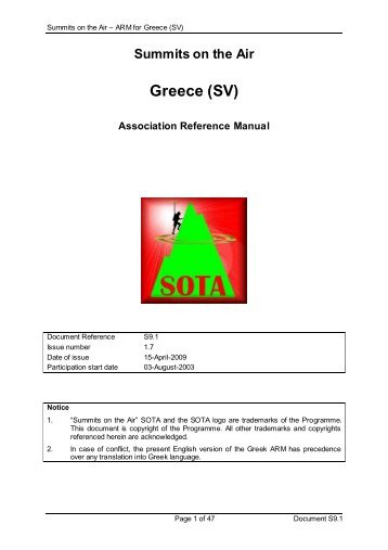 Summits on the Air - English Version - SOTA!