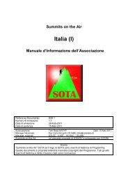 Summits on the Air Italia (I) Manuale d'Informazione dell ... - SOTA!