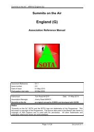 G Association Reference Manual, updated 1st May 2013 - SOTA!