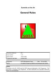 Summits on the Air General Rules - SOTA!