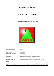 W7U Association Reference Manual, updated 1st May 2013 - SOTA!