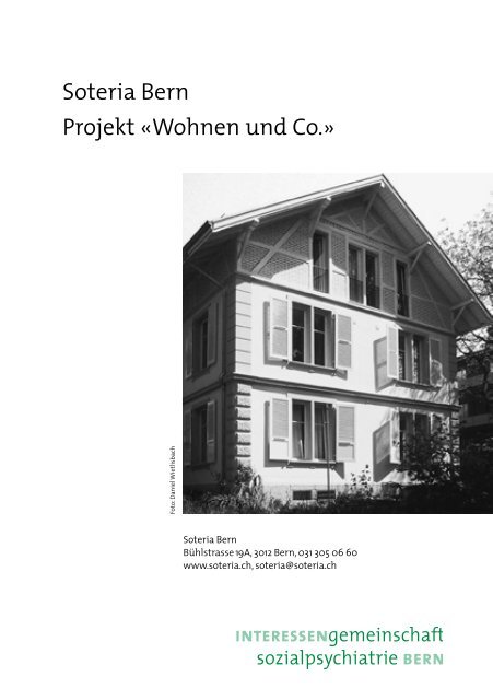 Soteria Bern Projekt Â«Wohnen und Co.Â»