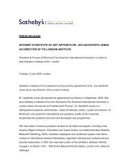 press release sotheby's institute of art appoints dr. jos hackforth ...