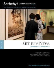 ART BUSINESS - Sotheby's Institute of Art
