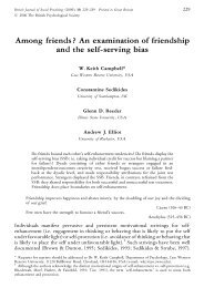 Among friends? An examination of friendship and the self-serving bias