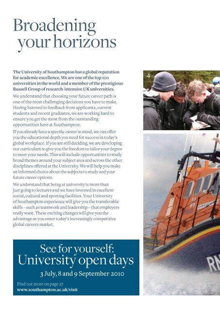 Undergraduate Prospectus 2011 - University of Southampton