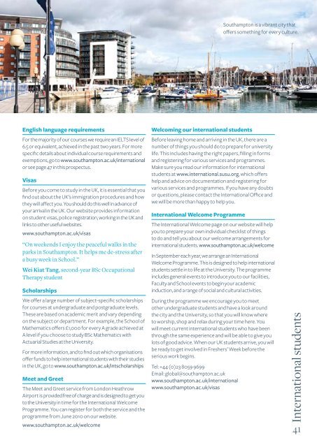 Undergraduate Prospectus 2011 - University of Southampton