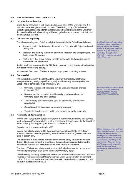 Full guide to Consultancy Policy May 2006 Page 1 - University of ...