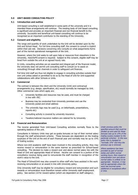 Full guide to Consultancy Policy May 2006 Page 1 - University of ...