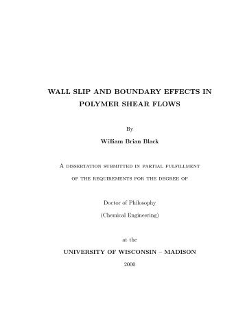 wall slip and boundary effects in polymer shear flows - Journal of ...