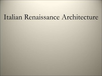 Italian Renaissance Architecture PDF