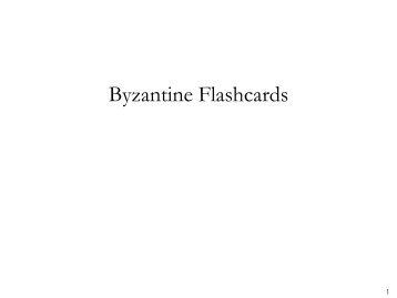 Byzantium Flashcards