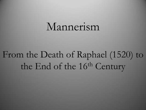 Mannerism PDF