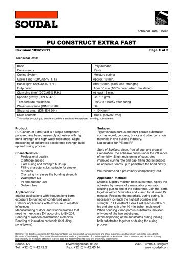 Technical Data Sheet - Soudal