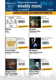 Tourdaten - Soulfood