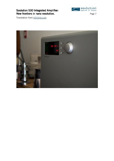 530 Integrated Amplifier _ hifichile.com - Soulution