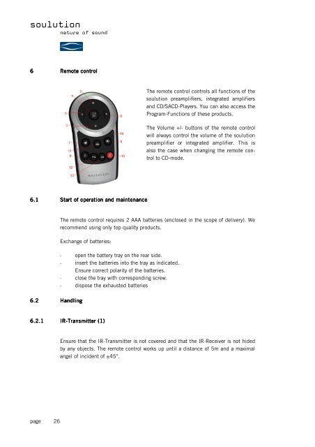 SACD-Player 745 Player 745 Player 745 User Manual ... - Soulution