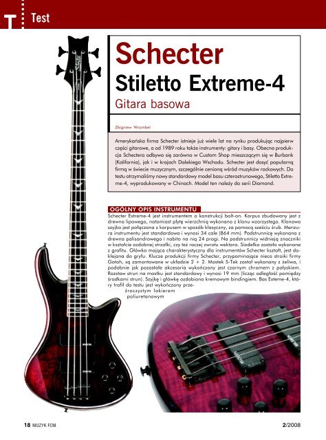 Test modelu Stiletto Extreme-4 (PDF, 265KB) - Mega Music