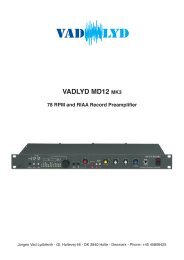 VADLYD MD12 MK3 Users manual - Sound Hi Fi