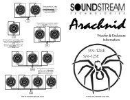 SW-12RE SW-12SE - Soundstream