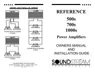 REFERENCE 500s 700s 1000s - Soundstream