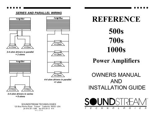 REFERENCE 500s 700s 1000s - Soundstream