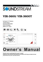 Owner's Manual - Soundstream