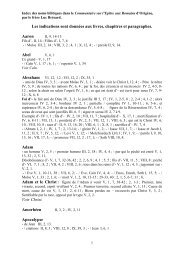 Index noms bibliques Origène Romains - Institut des Sources ...