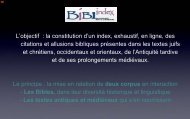 Biblindex : présentation - Sources Chrétiennes