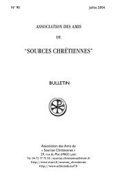 Bulletin n° 90 juillet 2004 - Sources Chrétiennes - Maison de l'Orient ...