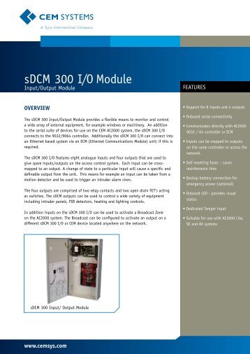 sDCM 300 I/O Module - CEM Systems