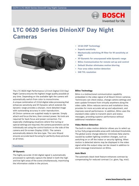 Bosch dinion sales ccd camera