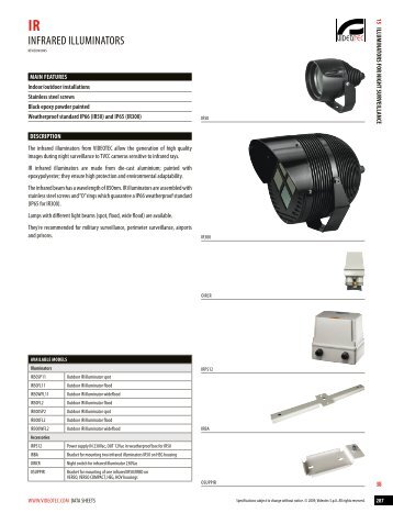 inFRAREd iLLuMinATORS - Videotec