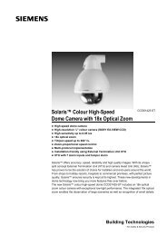 Siemens CCDS1425-ST Dome cameras product datasheet