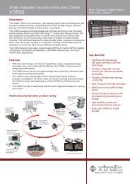 Xtralis V3500 Video servers (IP transmission) product datasheet