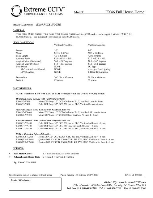 EX46 Full House Dome - SourceSecurity.com