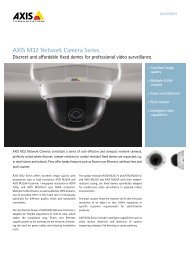 AXIS M32 Network Camera Series - SourceSecurity.com