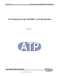 ATP Industrial Grade SD/SDHC Card Specification - Sourcetech